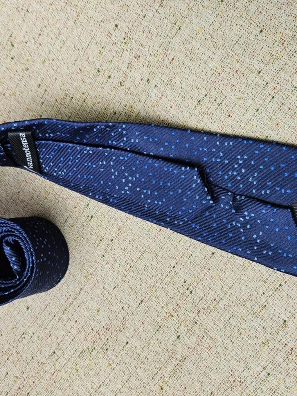 Vannotensa Men Tie Fashion Necktie Dark Blue Classic Tie Polyester Ties New